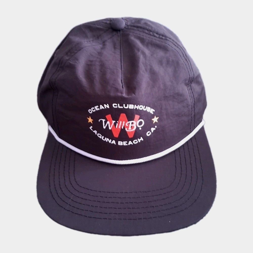 WILLBO Heritage Dub Rope Cap Ocean Clubhouse Laguna Beach Snapback Gray W Logo